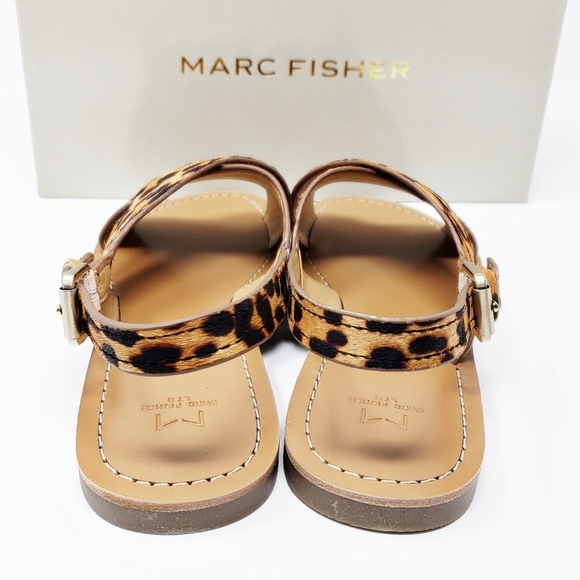 Marc Fisher Animal Print Leather Sandals - Picture 5 of 10